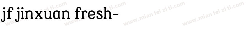 jf jinxuan fresh字体转换